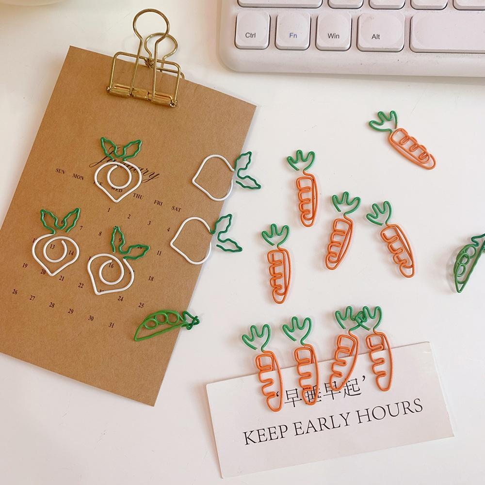 水果胡蘿蔔 蔬果造型迴紋針白蘿蔔 文件夾/書籤/整理/造型迴紋針/萬字夾/曲別針/紙夾/創意辦公文書用具-細節圖4