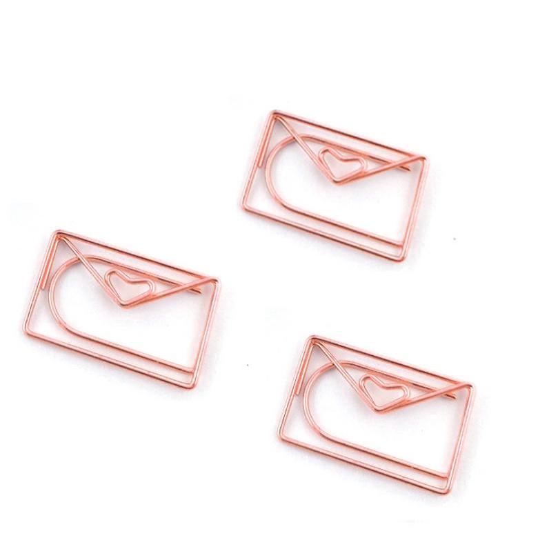 玫瑰金造型迴紋針文青 文件夾/書籤/整理/造型迴紋針/萬字夾/曲別針/紙夾/創意辦公文書用具-細節圖4