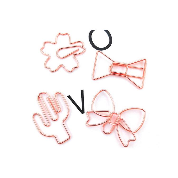 玫瑰金造型迴紋針文青 文件夾/書籤/整理/造型迴紋針/萬字夾/曲別針/紙夾/創意辦公文書用具-細節圖5