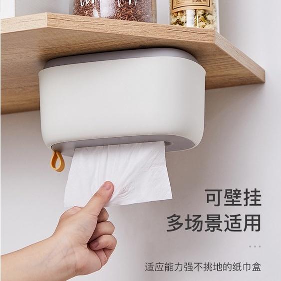 免打孔彈簧抽紙盒 面紙盒 創意輕奢廚房壁掛式收納盒 家用客廳彈簧紙抽盒 壁掛式輕奢餐巾紙盒 桌面紙巾盒-細節圖2
