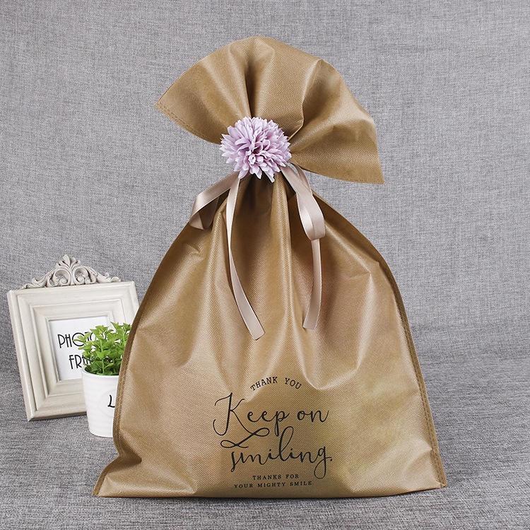 感謝禮物袋 含小花  聖誕禮物袋 緞帶禮物袋 禮袋包裝袋 聖誕商務禮物袋 禮品袋-細節圖4