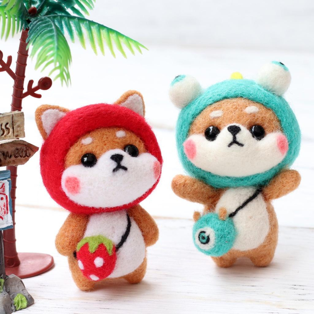 羊毛氈  戳戳樂 柴犬 手工製作材料包  羊毛氈 戳戳樂 DIY 材料包 親子 手工 手作 創意 紀念品紓壓減壓-細節圖4