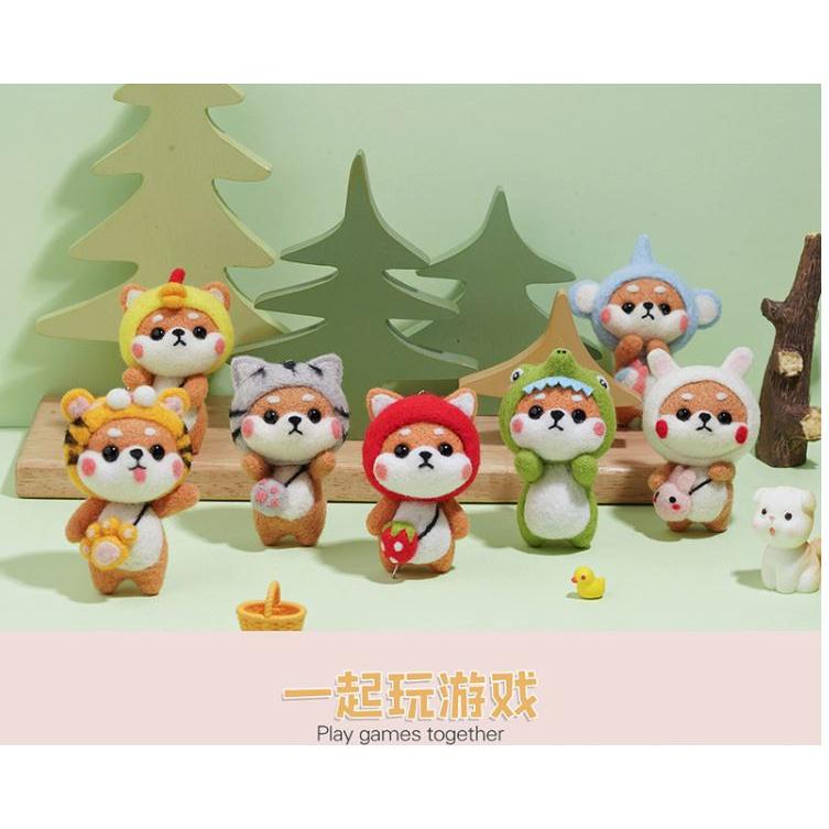 羊毛氈  戳戳樂 柴犬 手工製作材料包  羊毛氈 戳戳樂 DIY 材料包 親子 手工 手作 創意 紀念品紓壓減壓-細節圖5