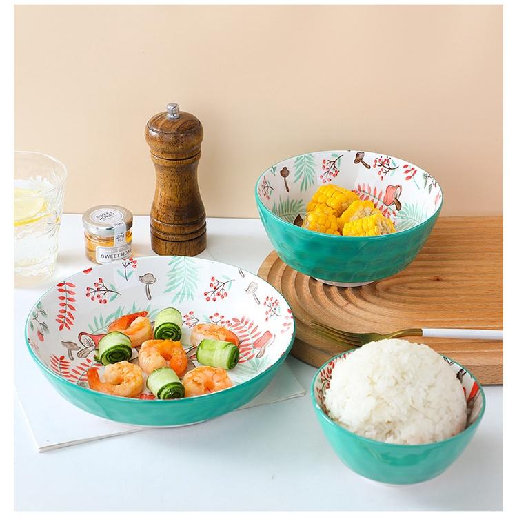 卡通陶瓷碗 米飯碗 湯碗   4.5吋釉彩 米飯碗 湯碗  可愛動物  北歐風 療癒盤子 聖誕節禮物 交換禮物 很實用-細節圖6