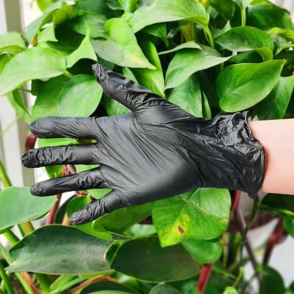 一次性pvc手套【盒裝100入】黑色/透明 丁晴乳膠  耐酸鹼食品 美容院手套 廚房手套  洗碗手套  家庭清潔-細節圖4