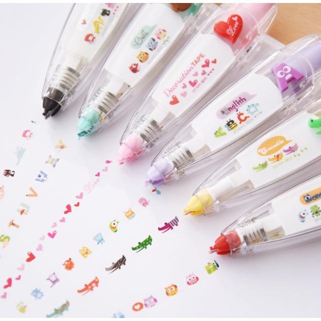 創意按壓式花邊修正帶 少女手賬 裝飾日記 相冊修飾帶文具-隨機出貨-細節圖5