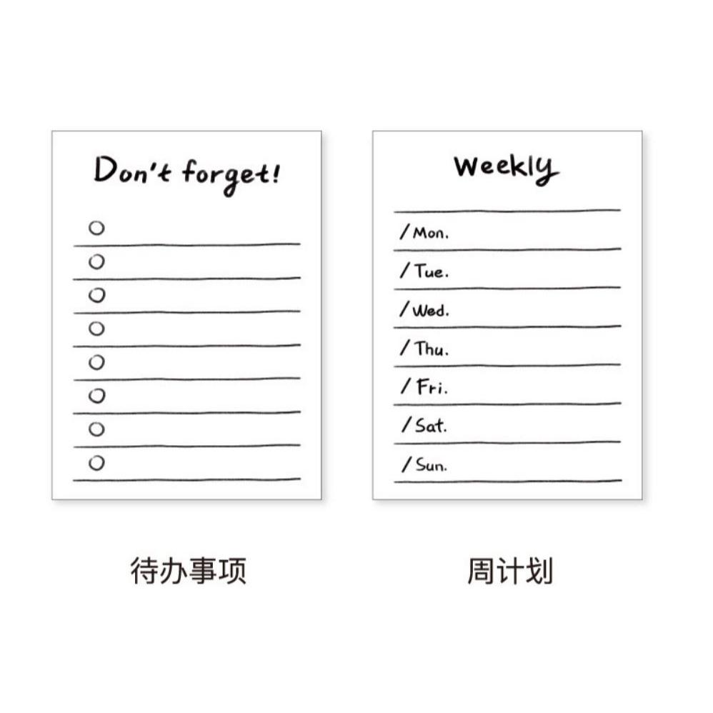 便利貼 韓國ins便簽紙 可撕學生用 文具 創意可愛計劃  便簽本 小本子 文具用品 學生文 網紅款筆記本 無粘性-細節圖7