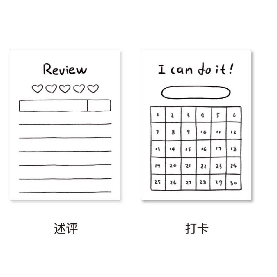 便利貼 韓國ins便簽紙 可撕學生用 文具 創意可愛計劃  便簽本 小本子 文具用品 學生文 網紅款筆記本 無粘性-細節圖8