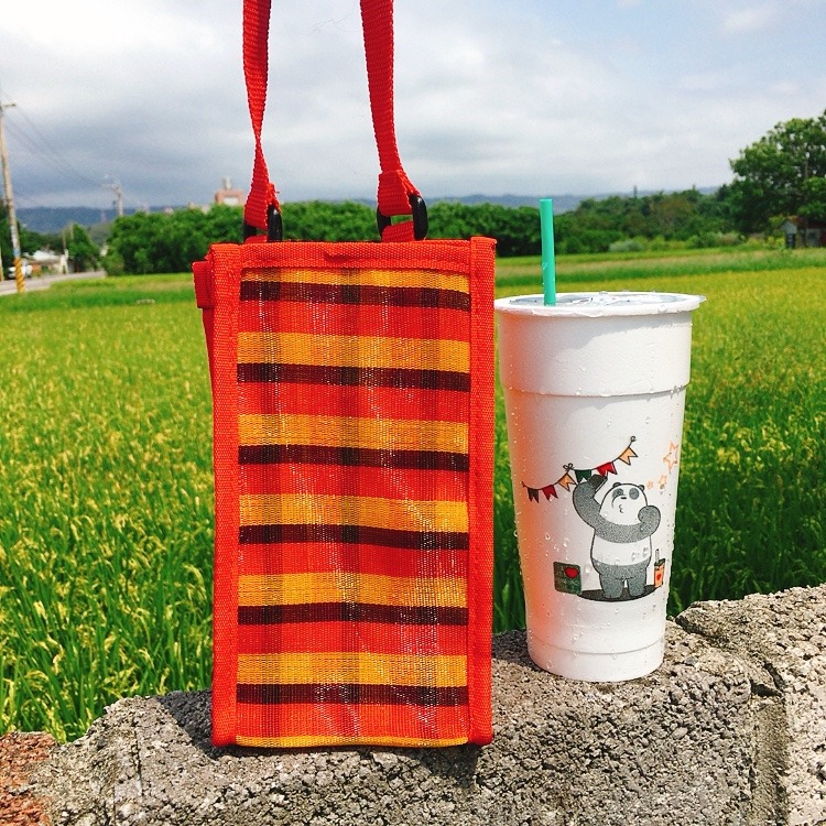 現貨 茄芷袋 茄芷飲料袋 飲料袋 手提提袋 環保袋 水瓶提袋-細節圖3
