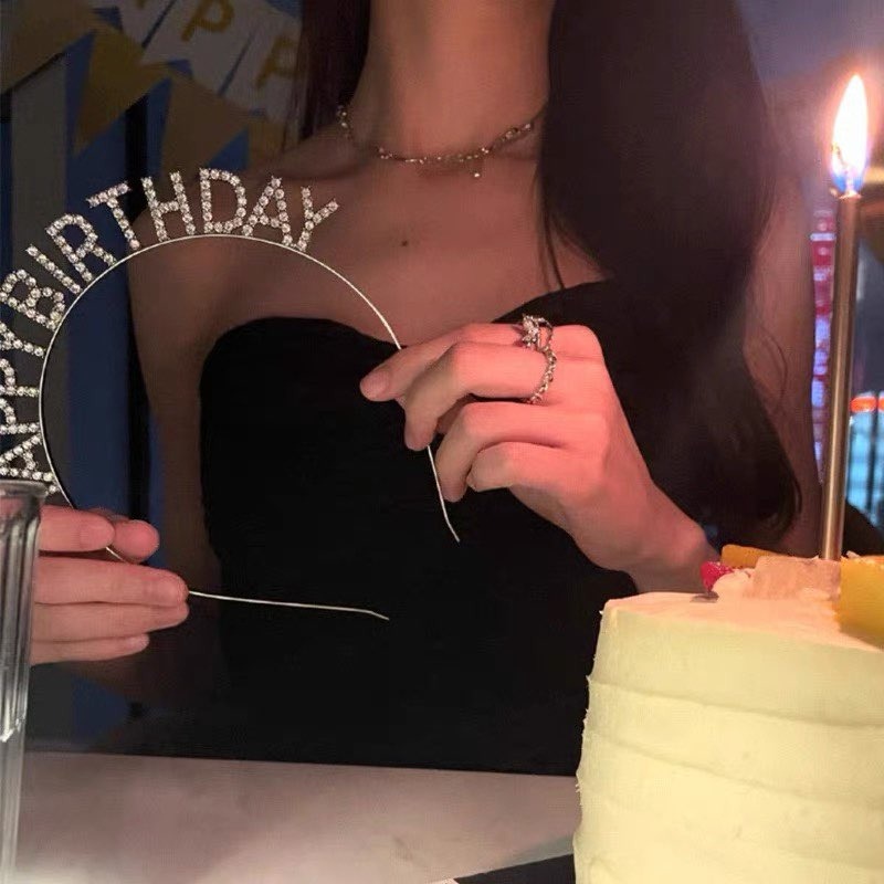 【台灣現貨】生日女孩 生日髮箍 生日快樂髮箍 生日帽 生日皇冠 生日髮飾 壽星髮箍 生日頭飾 水鑽髮箍 慶生道具 髮箍-細節圖6