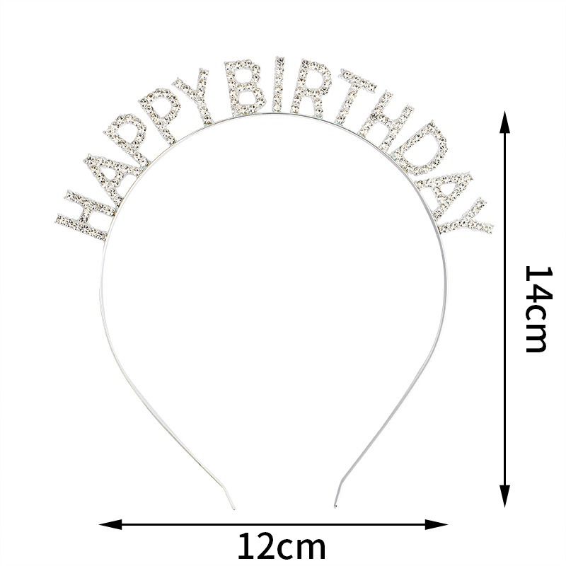 【台灣現貨】生日女孩 生日髮箍 生日快樂髮箍 生日帽 生日皇冠 生日髮飾 壽星髮箍 生日頭飾 水鑽髮箍 慶生道具 髮箍-細節圖7