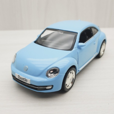 全新盒裝1:36~福斯金龜車 VOLKSWAGEN NEW BEETLE 水藍色合金汽車模型 玩具 禮物 兒童 迴力車