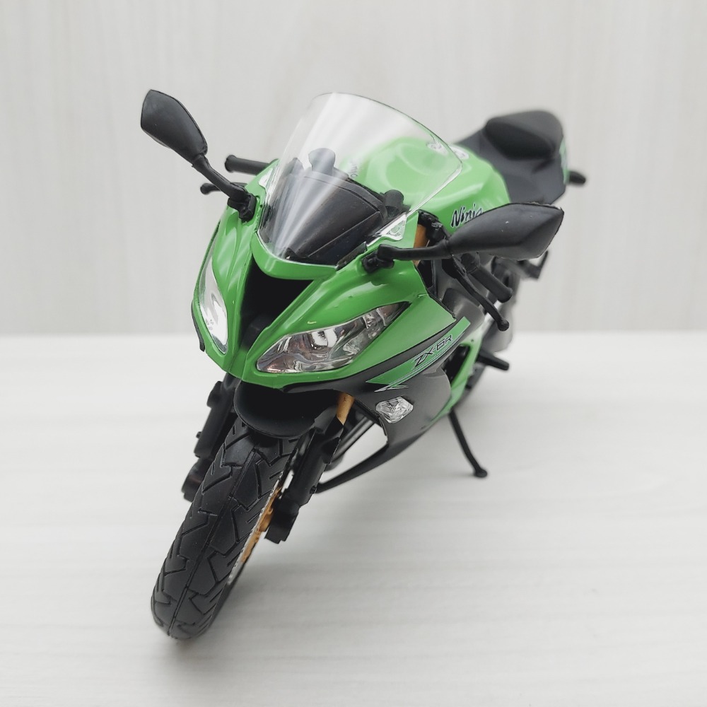 全新盒裝~1:12~川崎KAWASAKI ZX-6R 黑綠色重型機車模型玩具禮物兒童 