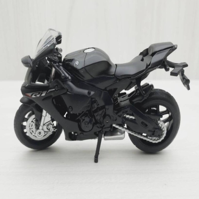 全新盒裝1:18~山葉 YAMAHA YZF-R1 黑色 合金塑膠摩托車 玩具 禮物 兒童 重機 模型車 交通模型