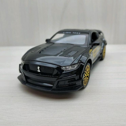 台灣現貨 全新盒裝1:32~福特 FORD 野馬 眼鏡蛇 GT500 黑色 合金 模型車 聲光車 玩具 兒童 禮物 收藏