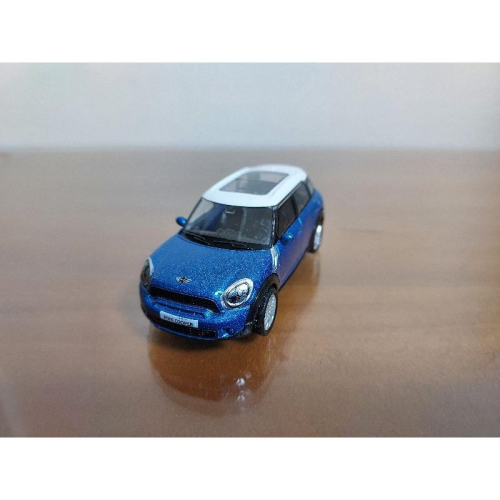台灣現貨 全新盒裝1:64~MINI COOPER S合金 藍+白色 合金 模型車 玩具 小汽車 兒童 禮物 收藏 交通