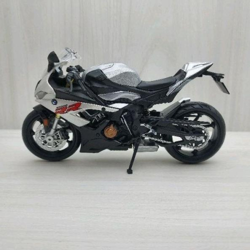 台灣現貨 全新盒裝~1:12~寶馬 BMW S1000RR 銀色 模型車 玩具 兒童 收藏 重機 禮物 擺飾 摩托車
