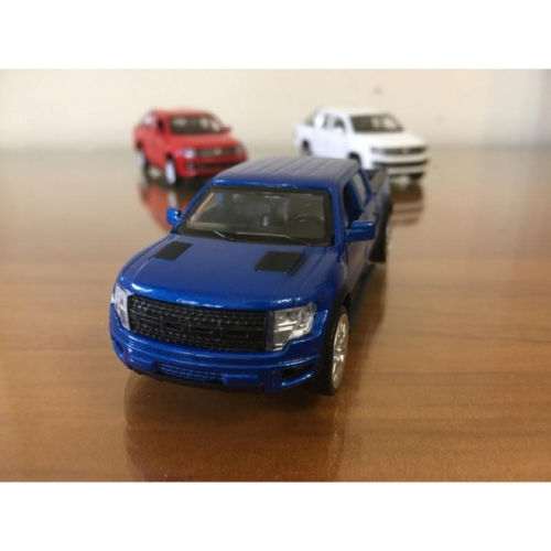 台灣現貨 全新盒裝~1:52~福特貨卡 F-150 藍色 合金 模型車 玩具 迴力 兒童 生日 禮物 收藏 擺飾 交通