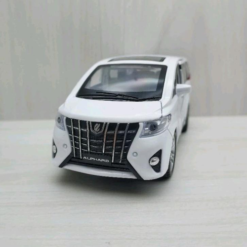 台灣現貨 全新盒裝1:32~豐田 TOYOTA ALPHARD 商務版 白色 合金 模型車 聲光車 玩具 兒童 禮物