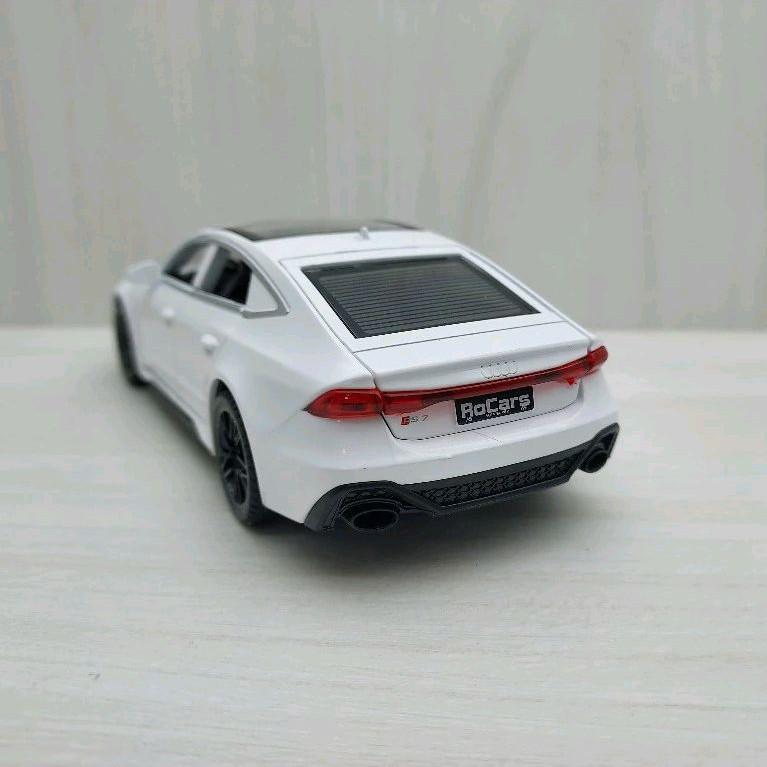 台灣現貨 全新盒裝1:32 ~奧迪 AUDI RS7 白色 合金 模型車 聲光車 玩具 兒童 禮物 收藏 交通比例模型-細節圖4