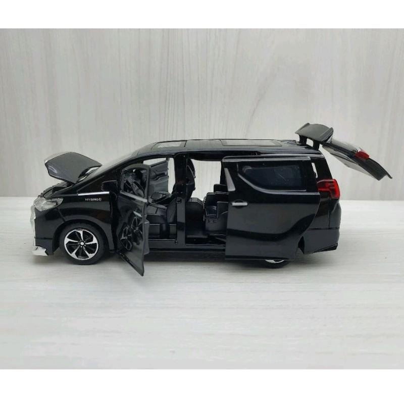 台灣現貨 全新盒裝1:32~豐田 TOYOTA ALPHARD 旗艦版 黑色 合金 模型車 聲光車 玩具 兒童 禮物-細節圖3