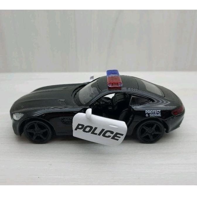 台灣現貨 全新盒裝1:36~賓士 BENZ AMG GT S 警車 黑色 合金 模型車 迴力車 收藏 禮物 玩具-細節圖3