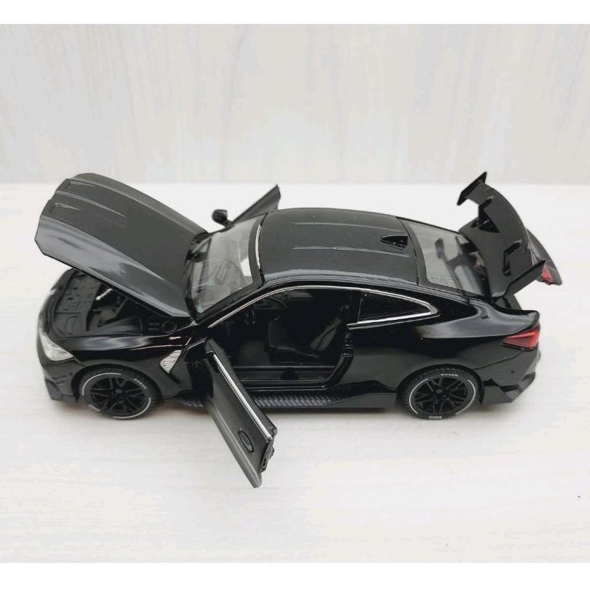 全新盒裝~1:32 ~寶馬 BMW M4 COUPE 黑色 合金 模型車 聲光車 玩具 兒童 禮物 收藏 交通 比例模型-細節圖3