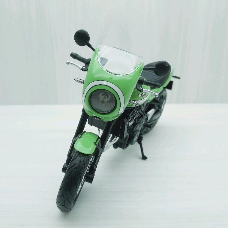 台灣現貨 全新盒裝1:12川崎 KAWASAKI Z900RS Cafe 黑綠色 模型車 玩具 兒童 收藏 重機 禮物-細節圖2