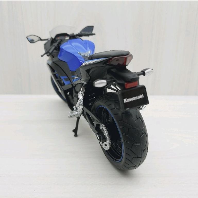 台灣現貨 全新盒裝1:12川崎小忍者KAWASAKI NINJA 250 藍黑色 模型車 玩具 兒童 收藏 重機 禮物-細節圖4