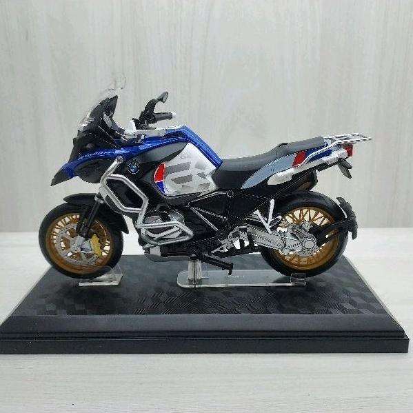 台灣現貨 全新盒裝~1:12~寶馬 BMW R1250 GS 藍白色 重型機車模型-細節圖2