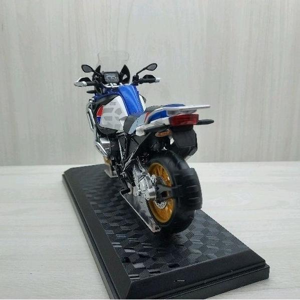 台灣現貨 全新盒裝~1:12~寶馬 BMW R1250 GS 藍白色 重型機車模型-細節圖4