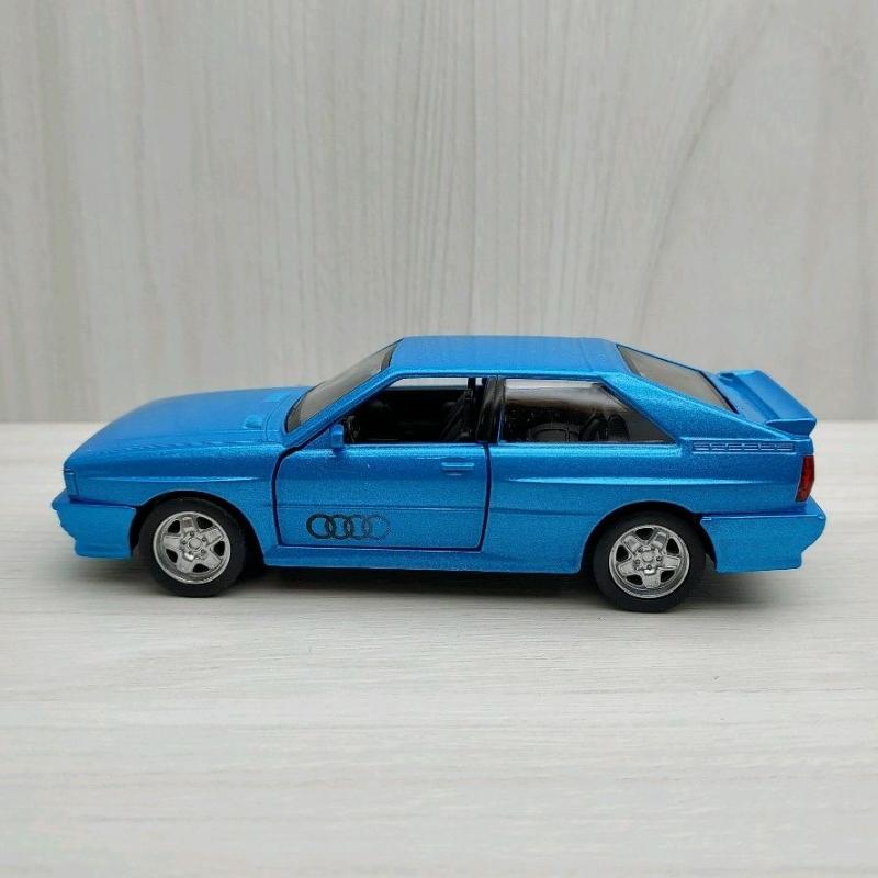 台灣現貨 全新盒裝~1:36~奧迪 AUDI Quattro 1980 藍色 合金 模型車 迴力車 玩具 兒童 禮物-細節圖2