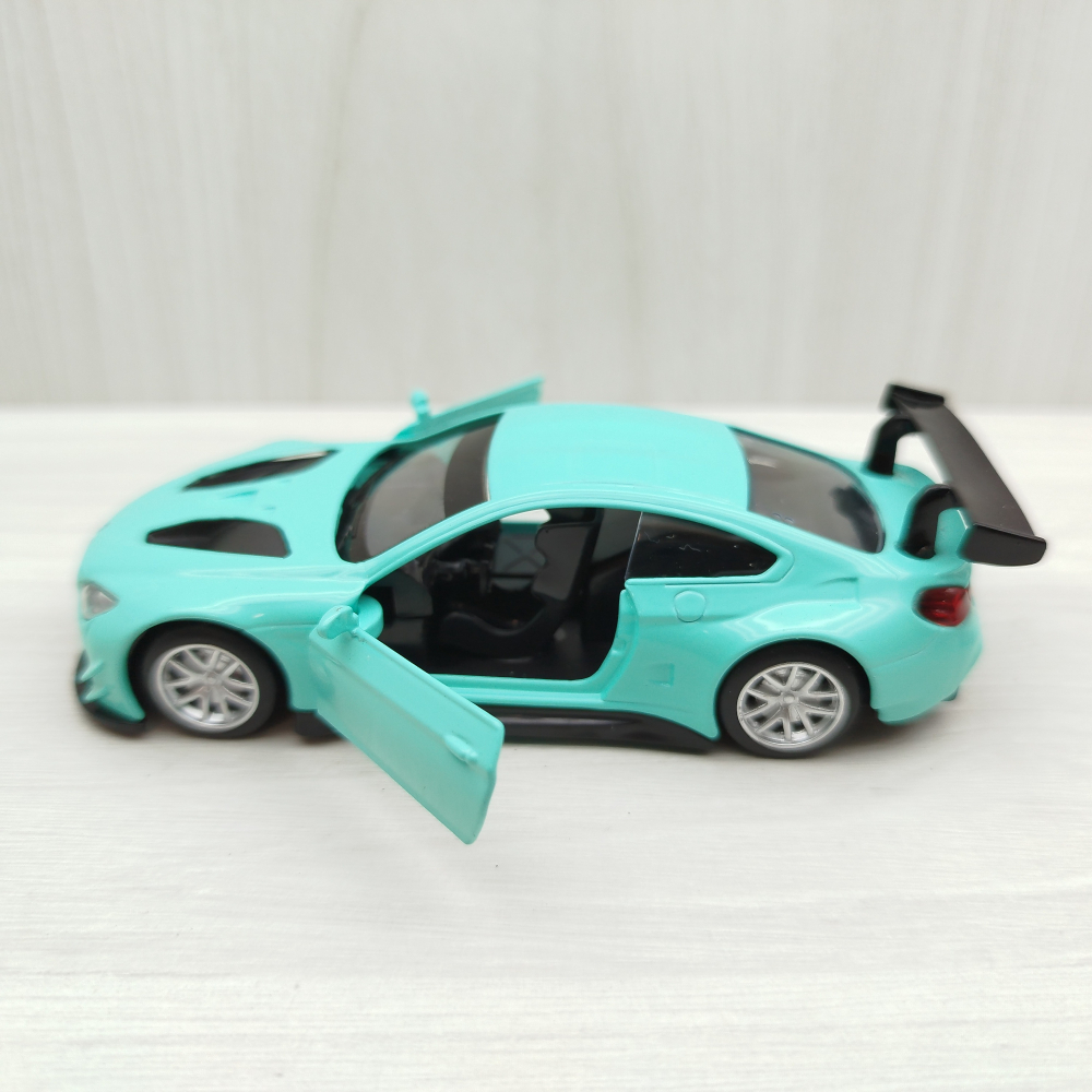 台灣現貨 全新盒裝~1:44~寶馬 BMW M6 GT3 蒂芬妮綠色 合金 模型車 玩具 迴力 兒童 生日 禮物 收藏-細節圖3