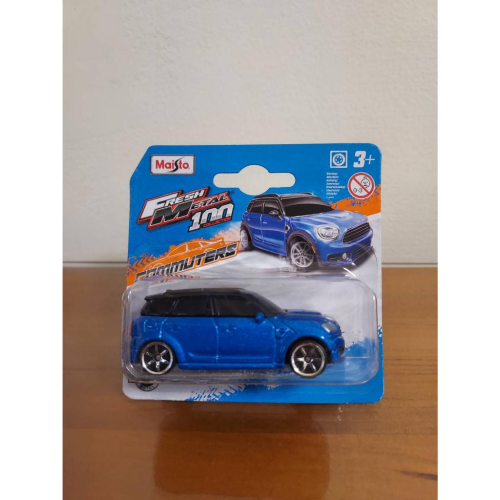台灣現貨 全新~1:64~MINI COOPER 黑頂藍色 合金 模型車 玩具 小汽車 兒童 禮物 收藏 交通 比例模型