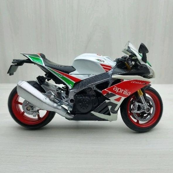 台灣現貨 全新盒裝1:12艾普莉亞 APRILIA RSV4 RR1000 白色 模型車 玩具 兒童 收藏 重機 禮物-細節圖3