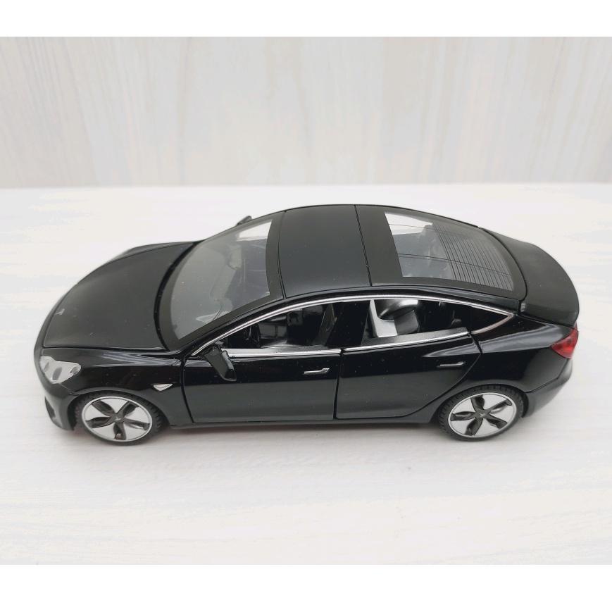 台灣現貨 全新盒裝~1:32特斯拉TESLA MODEL 3 黑色 合金 模型車 聲光車 玩具 兒童 禮物 收藏 交通-細節圖2