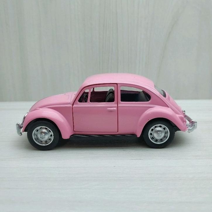 台灣現貨 全新盒裝1:36~福斯 1967 復古金龜車 粉紅色 合金 模型車 玩具 迴力 兒童 生日 禮物 收藏 擺飾-細節圖2