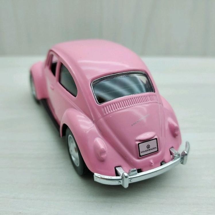 台灣現貨 全新盒裝1:36~福斯 1967 復古金龜車 粉紅色 合金 模型車 玩具 迴力 兒童 生日 禮物 收藏 擺飾-細節圖4