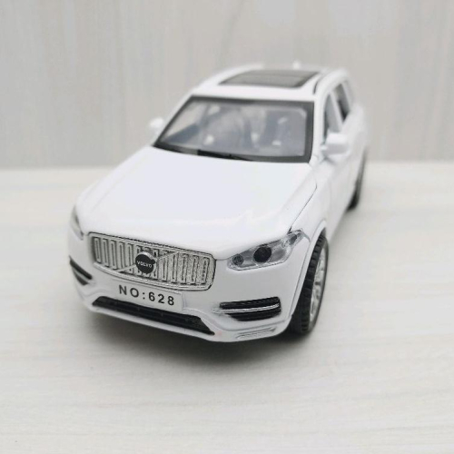 台灣現貨 全新盒裝1:32~VOLVO XC90 白色 合金 模型車 聲光車 玩具 兒童 禮物 收藏 交通 比例模型車