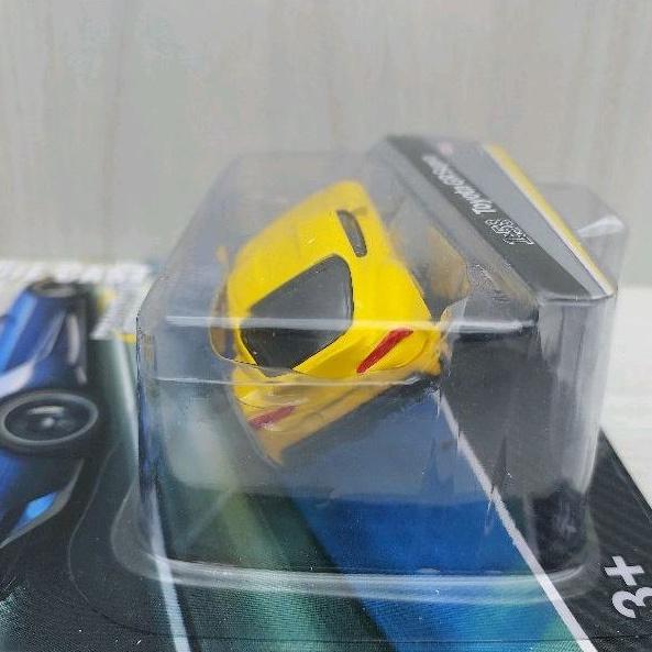 台灣現貨 全新包裝 CCA 1:58~豐田 TOYOTA GR Supra 黃色 避震效果 螺絲底盤 合金滑行車-細節圖3
