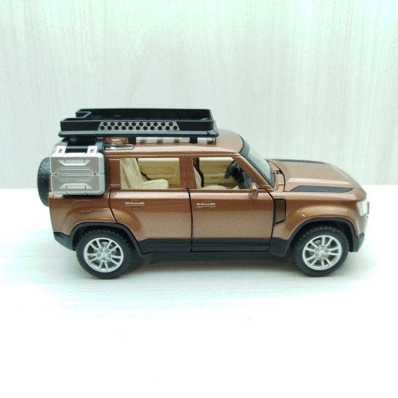 台灣現貨 全新盒裝1:28路虎衛士LAND ROVER棕色 合金 模型車 聲光車 玩具 兒童 禮物 收藏 交通 比例模型-細節圖4