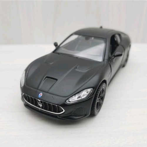 台灣現貨 全新盒裝1:36瑪莎拉蒂 MASERATI GT消光黑 合金 模型車 玩具 迴力 兒童 生日 禮物 收藏 擺飾