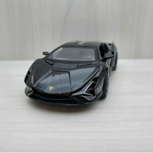 台灣現貨 全新盒裝~1:32 ~藍寶堅尼 閃電 SIAN 可開門 黑色 合金 模型車 聲光車 玩具 兒童 禮物 收藏