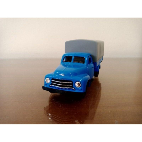 台灣現貨 全新盒裝1:64歐寶1952 OPEL BLITZ 閃電貨車斗篷款藍色 合金 模型車 玩具 小汽車 兒童 禮物