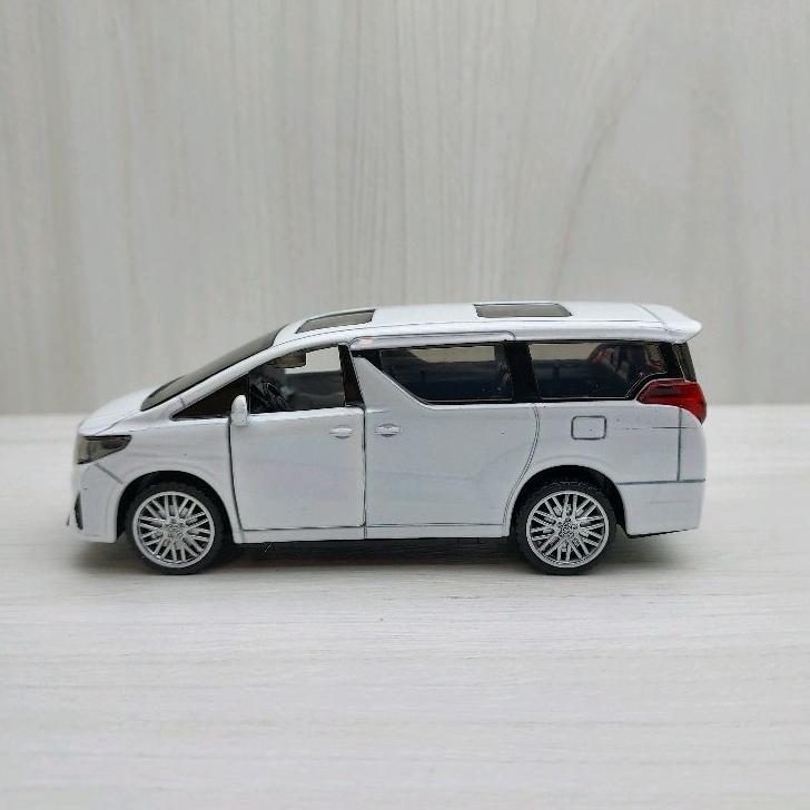 台灣現貨 全新盒裝~1:43~豐田 TOYOTA 埃爾法 ALPHARD 白色 合金 模型車 玩具 迴力 兒童 生日-細節圖2