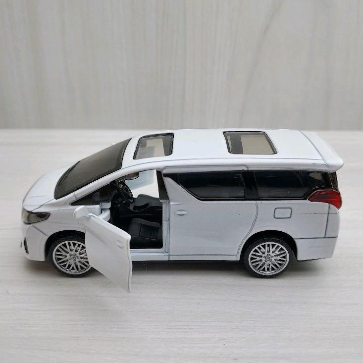 台灣現貨 全新盒裝~1:43~豐田 TOYOTA 埃爾法 ALPHARD 白色 合金 模型車 玩具 迴力 兒童 生日-細節圖3