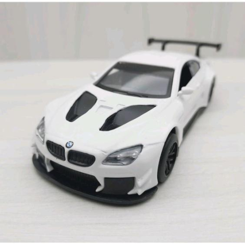 台灣現貨 全新盒裝~1:44~寶馬 BMW M6 GT3 白色 合金 模型車 玩具 迴力 兒童 生日 禮物 收藏 擺飾