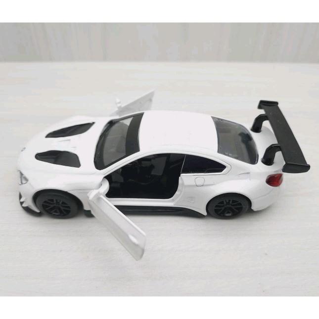台灣現貨 全新盒裝~1:44~寶馬 BMW M6 GT3 白色 合金 模型車 玩具 迴力 兒童 生日 禮物 收藏 擺飾-細節圖3
