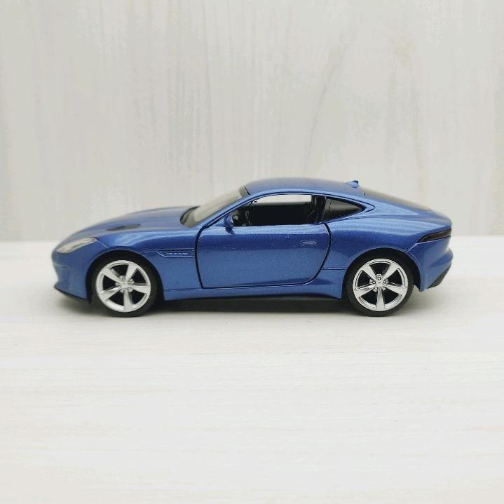 台灣現貨 全新盒裝1:36捷豹 JAGUAR F-TYPE 藍色 合金 模型車 玩具 迴力 兒童 生日 禮物 收藏 擺飾-細節圖2