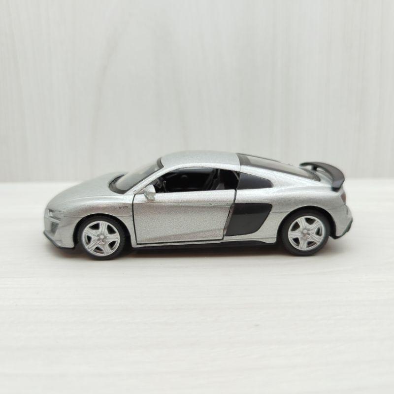 台灣現貨 全新盒裝1:36奧迪 AUDI R8 銀色 合金 模型車 玩具 迴力 兒童 生日 禮物 收藏 擺飾 交通 娛樂-細節圖2